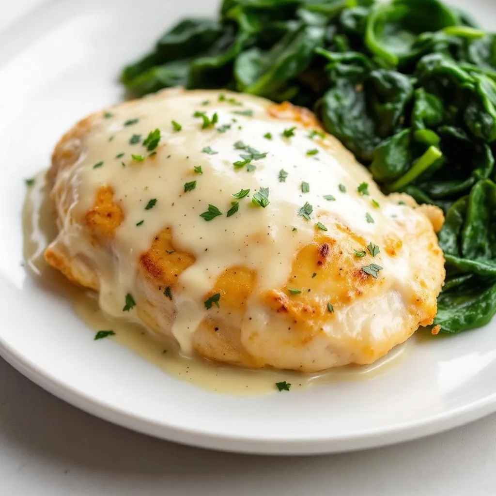 Creamy Garlic Chicken Thighs – Easy Keto One-Pan Dinner serving